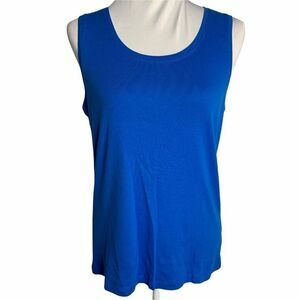 Chicos Sleeveless Layering Tank Top M Blue Knit